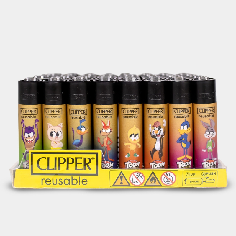 Accendino Clipper Toons, espositore da 48 accendini