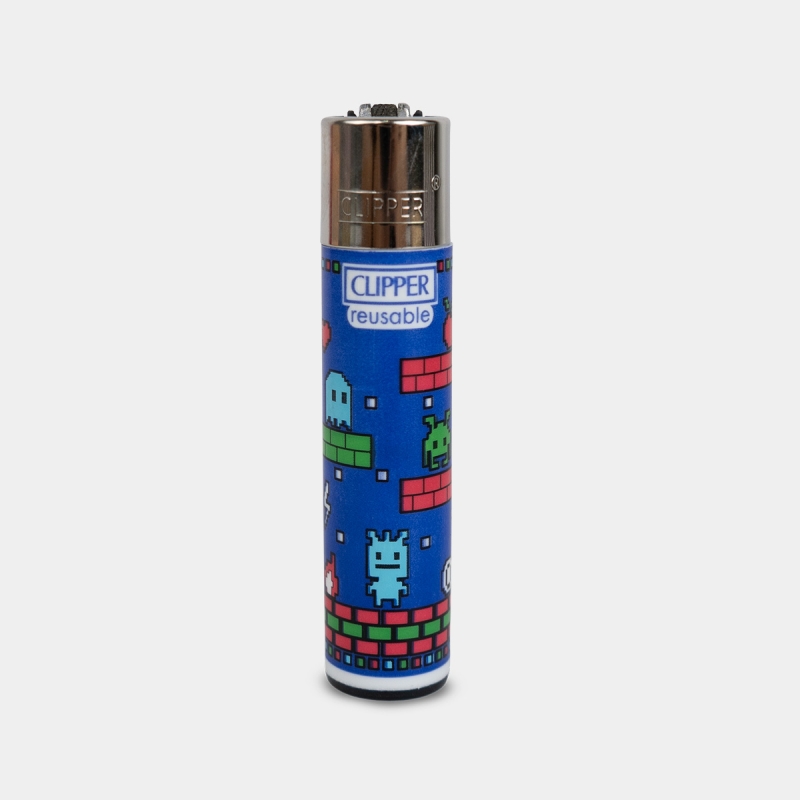 Accendino Clipper Insert Coins | Design retrò arcade e pixel art