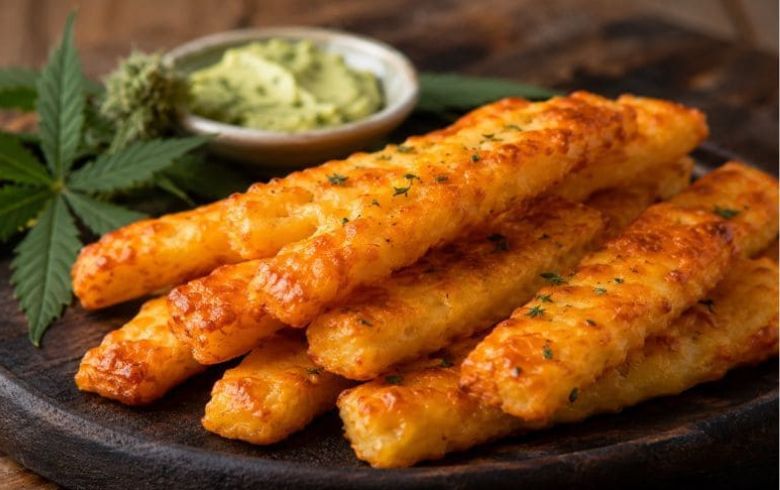 Fingers di formaggio alla marijuana al forno