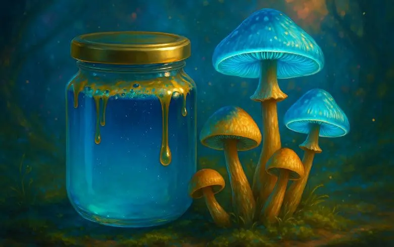 Miele blu: la ricetta che trasforma i funghi psilocybe in oro liquido
